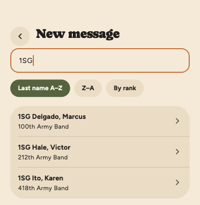 New message, searching for 1SG: the first sergeants of the 100th, 212th and 418th Army Bands.